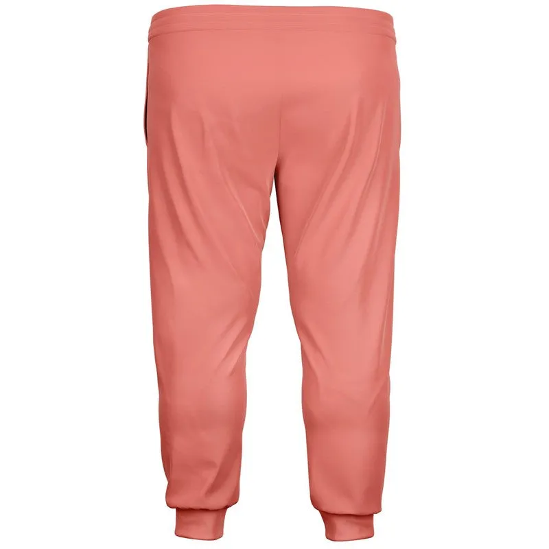 Pastel Pink Red Joggers | Unisex | with PLUS sizes | Bright Pastel Pink Red | C0M60Y45K0