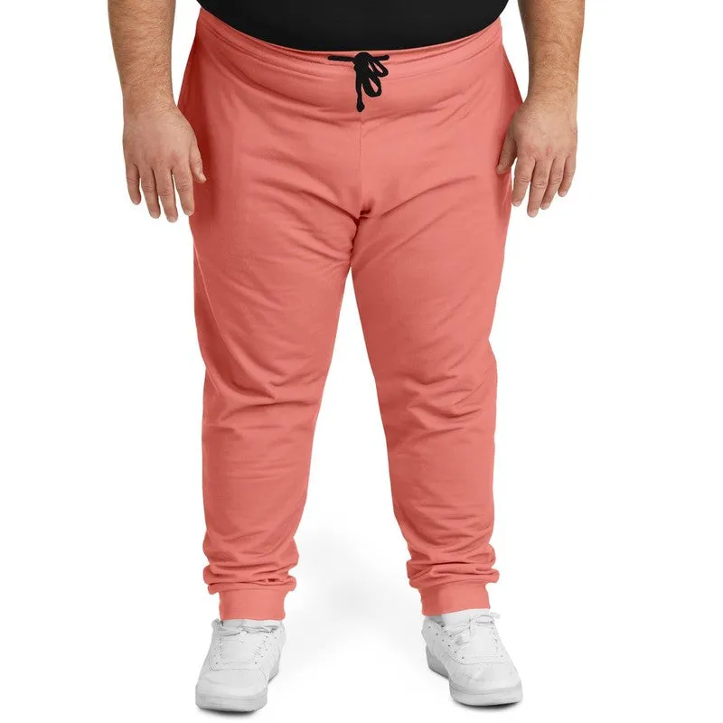 Pastel Pink Red Joggers | Unisex | with PLUS sizes | Bright Pastel Pink Red | C0M60Y45K0
