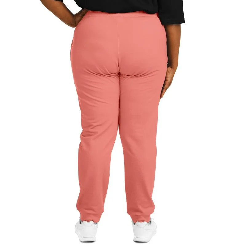 Pastel Pink Red Joggers | Unisex | with PLUS sizes | Bright Pastel Pink Red | C0M60Y45K0