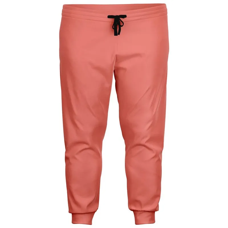 Pastel Pink Red Joggers | Unisex | with PLUS sizes | Bright Pastel Pink Red | C0M60Y45K0