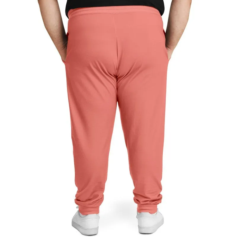 Pastel Pink Red Joggers | Unisex | with PLUS sizes | Bright Pastel Pink Red | C0M60Y45K0