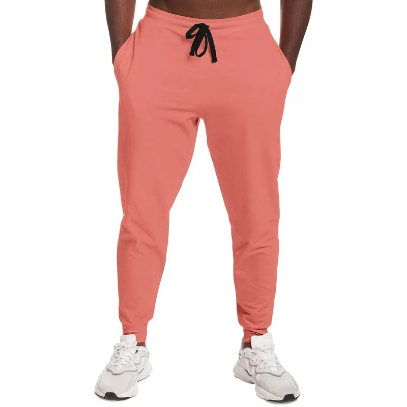 Pastel Pink Red Joggers | Unisex | with PLUS sizes | Bright Pastel Pink Red | C0M60Y45K0
