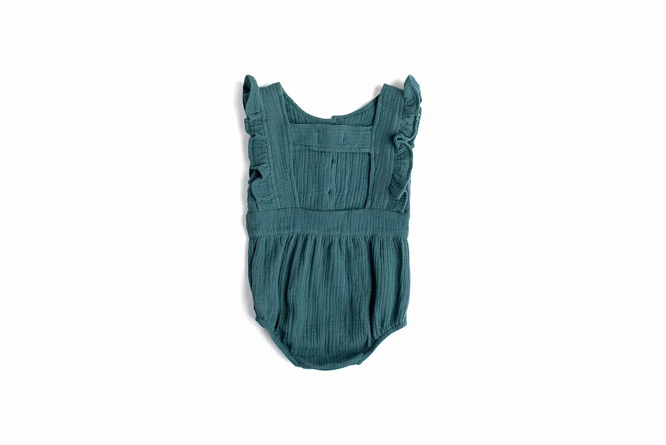 Peacock Cotton Romper