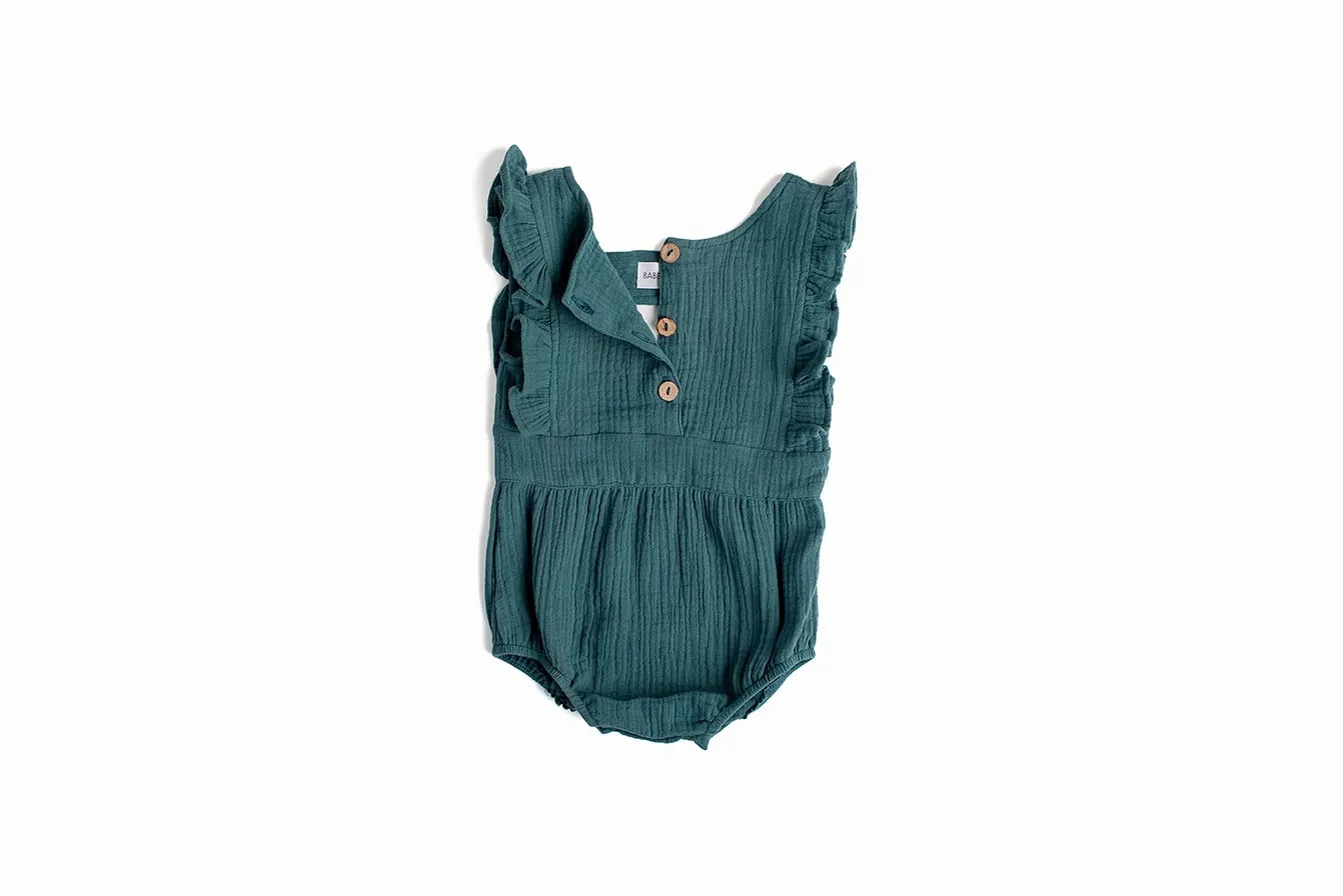 Peacock Cotton Romper