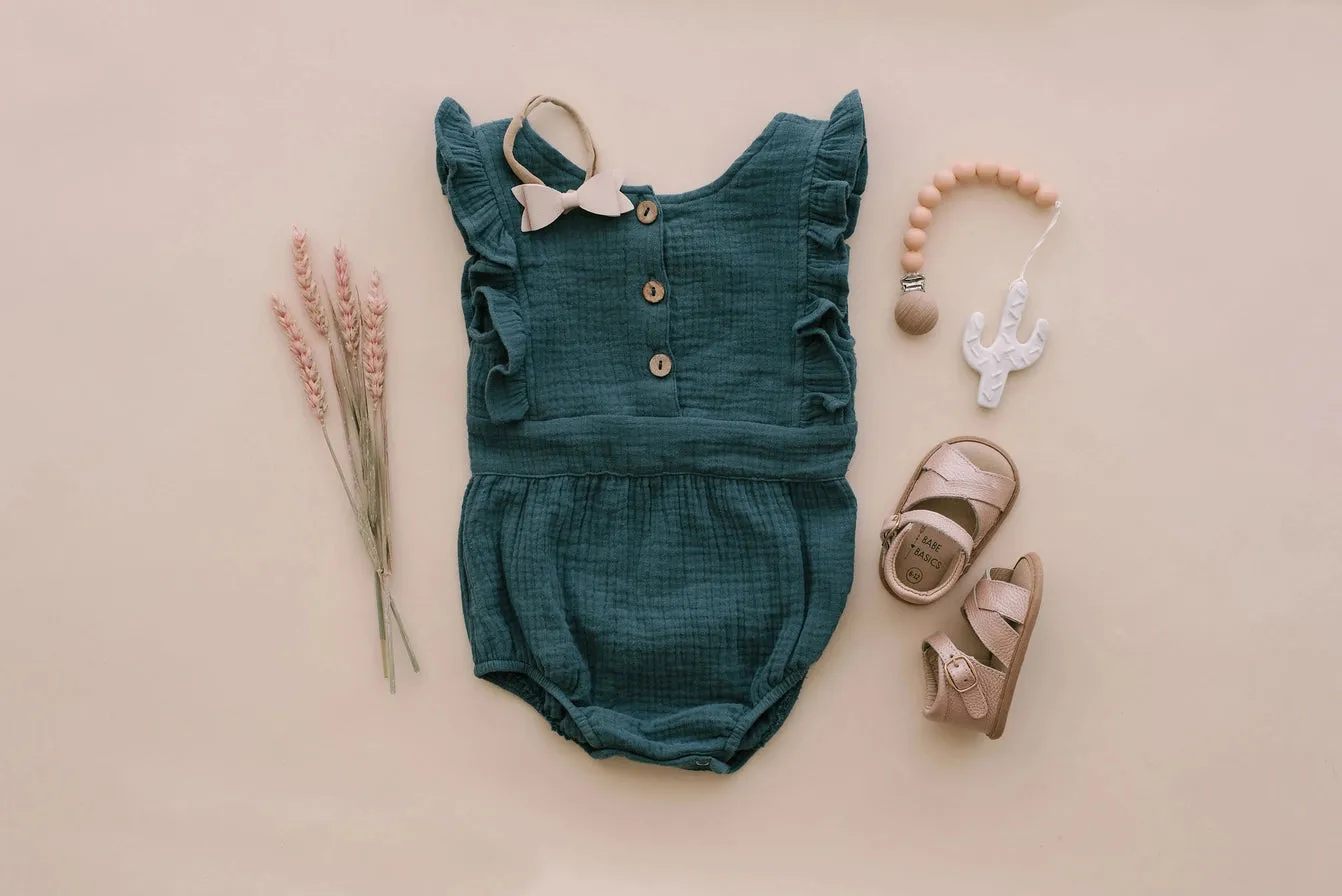 Peacock Cotton Romper