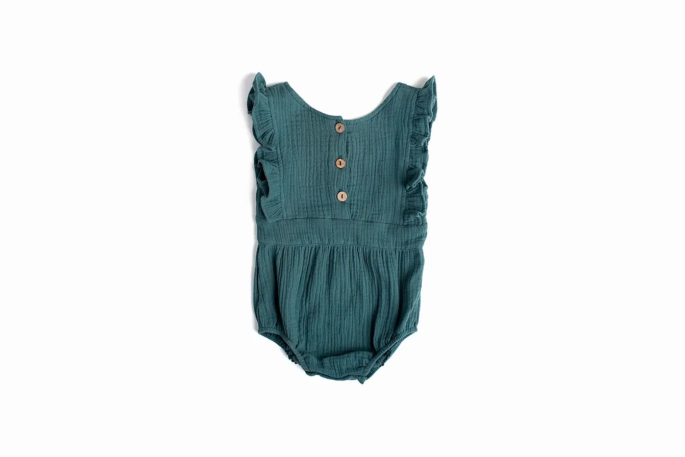 Peacock Cotton Romper