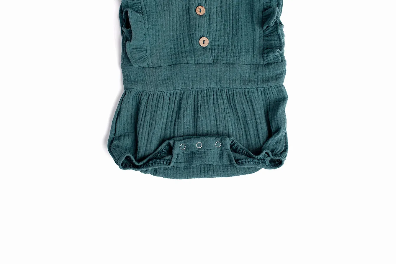 Peacock Cotton Romper
