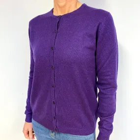 Plum Purple Cashmere Cardigan Medium
