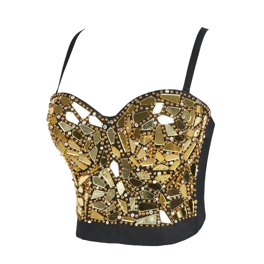 Rhinestone Eyes Crop Top