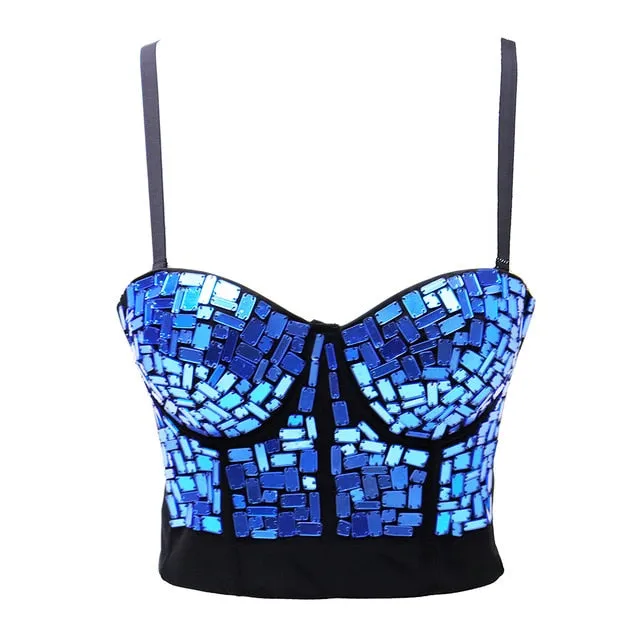 Rhinestone Eyes Crop Top