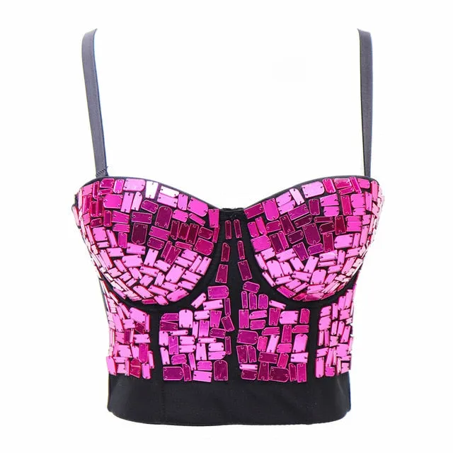 Rhinestone Eyes Crop Top