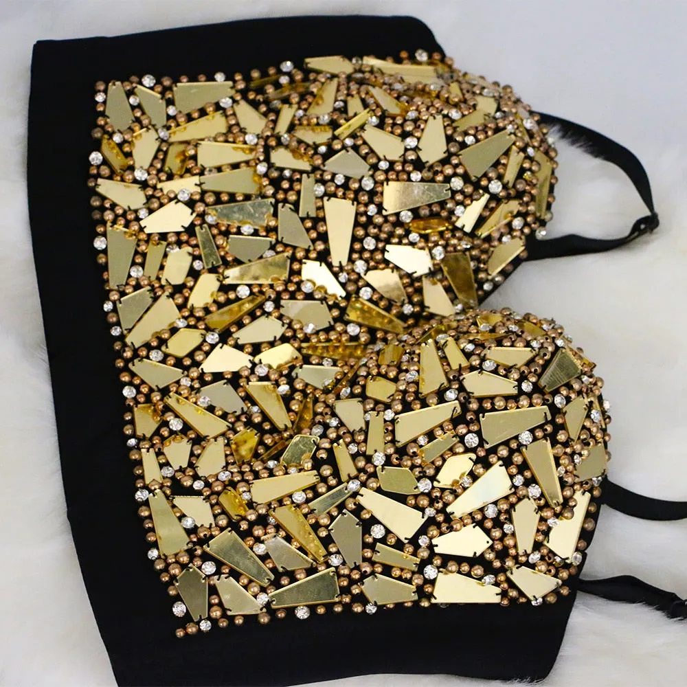 Rhinestone Eyes Crop Top