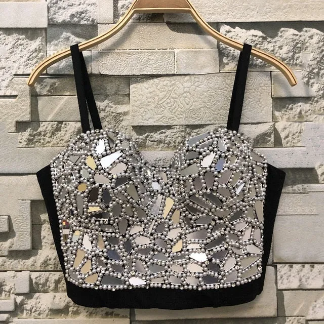 Rhinestone Eyes Crop Top