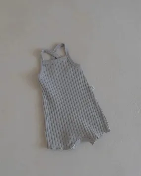 Ribbed Romper | Grey