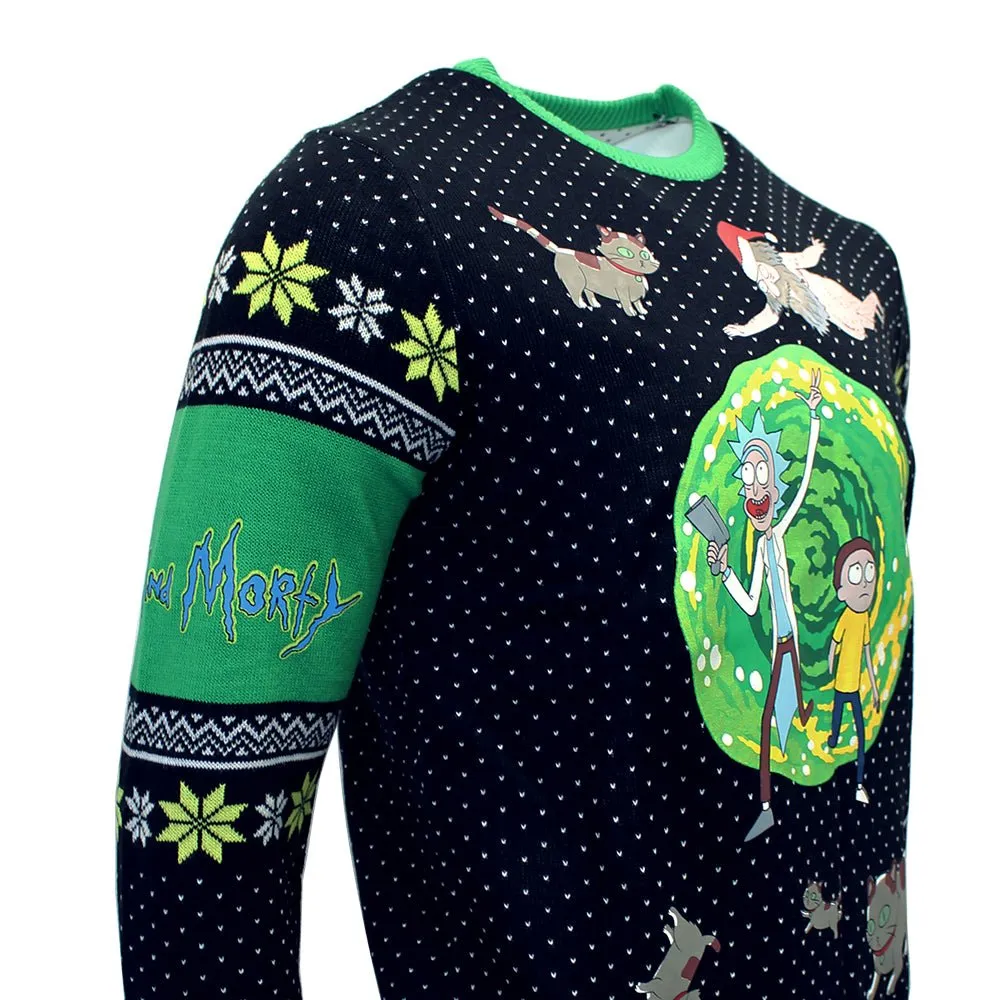 Rick and Morty Portal Knitted Christmas Jumper / Sweater
