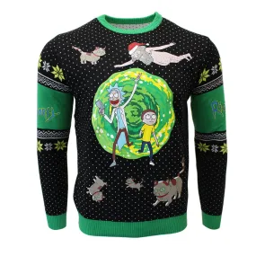Rick and Morty Portal Knitted Christmas Jumper / Sweater