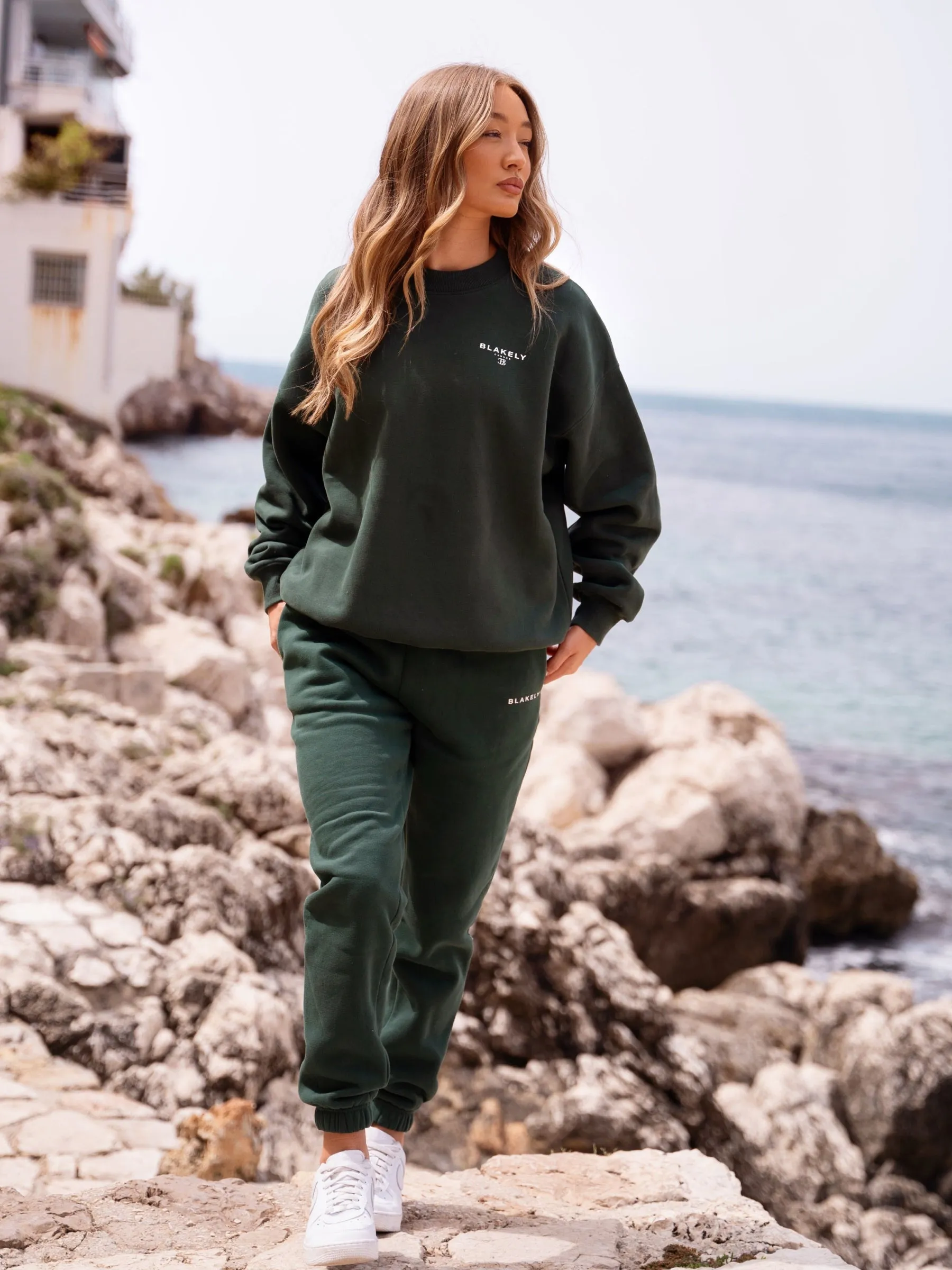 Riviera Initial Women's Jumper - Dark Green