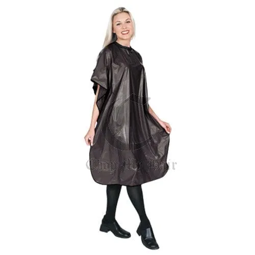 Scalpmaster Vinyl Shampoo Cape Velcro Black 3003
