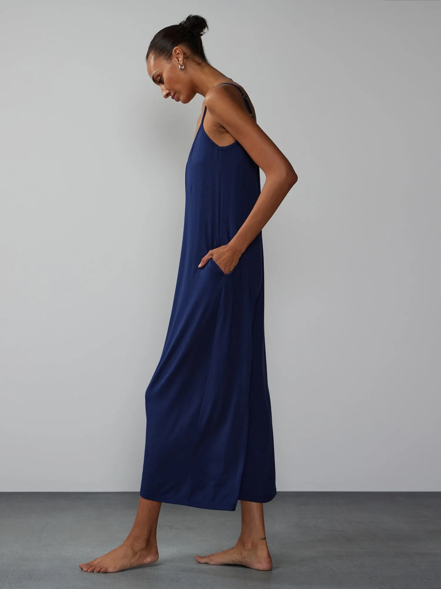 Scoop Neck Wide Leg Lounge Jumpsuit