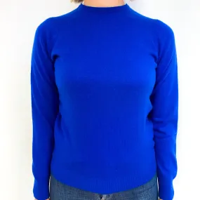 Scottish Admiral Blue Cashmere Crew Neck Jumper Small