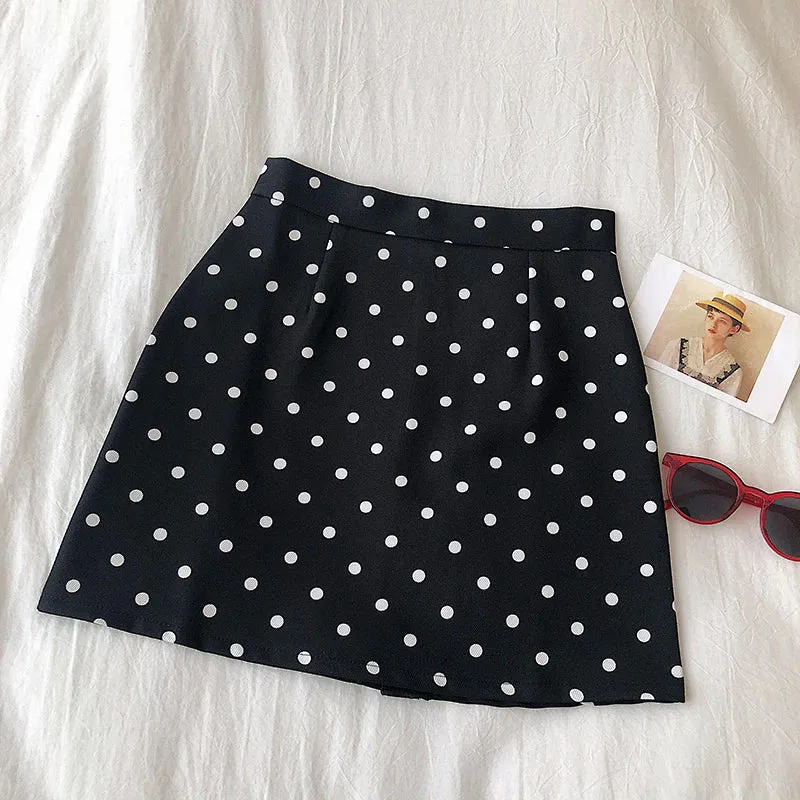 Sexy Polka Dot Skinny Bodycon Skirt