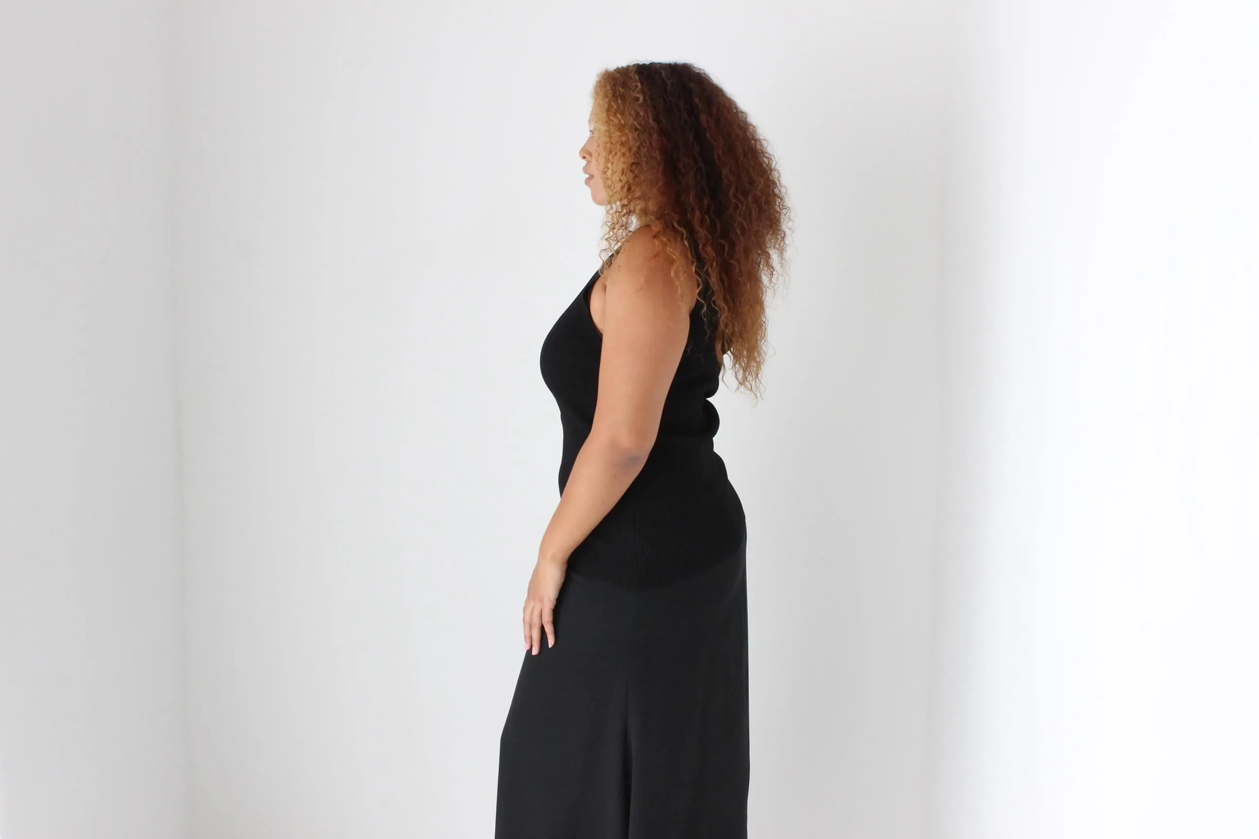 Sexy Stretch Knit V Neck Fitted Tank