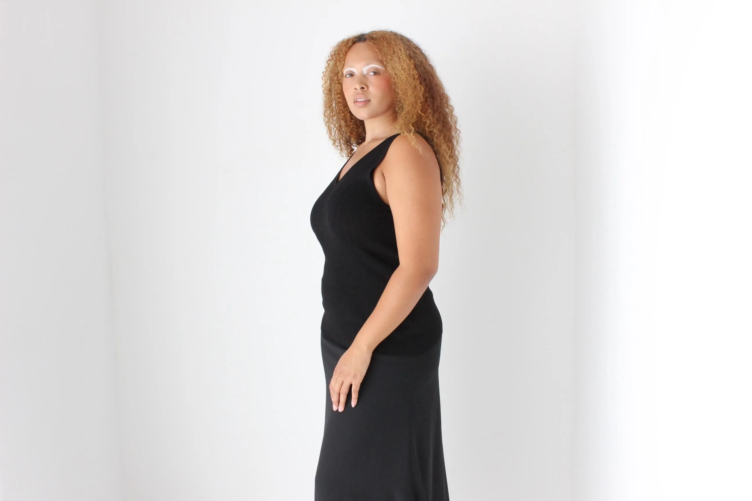 Sexy Stretch Knit V Neck Fitted Tank