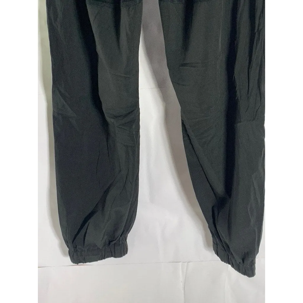 SHEIN Women's Black/Neon Green Double Striped Mesh Knee Pull-On Joggers SZ XS