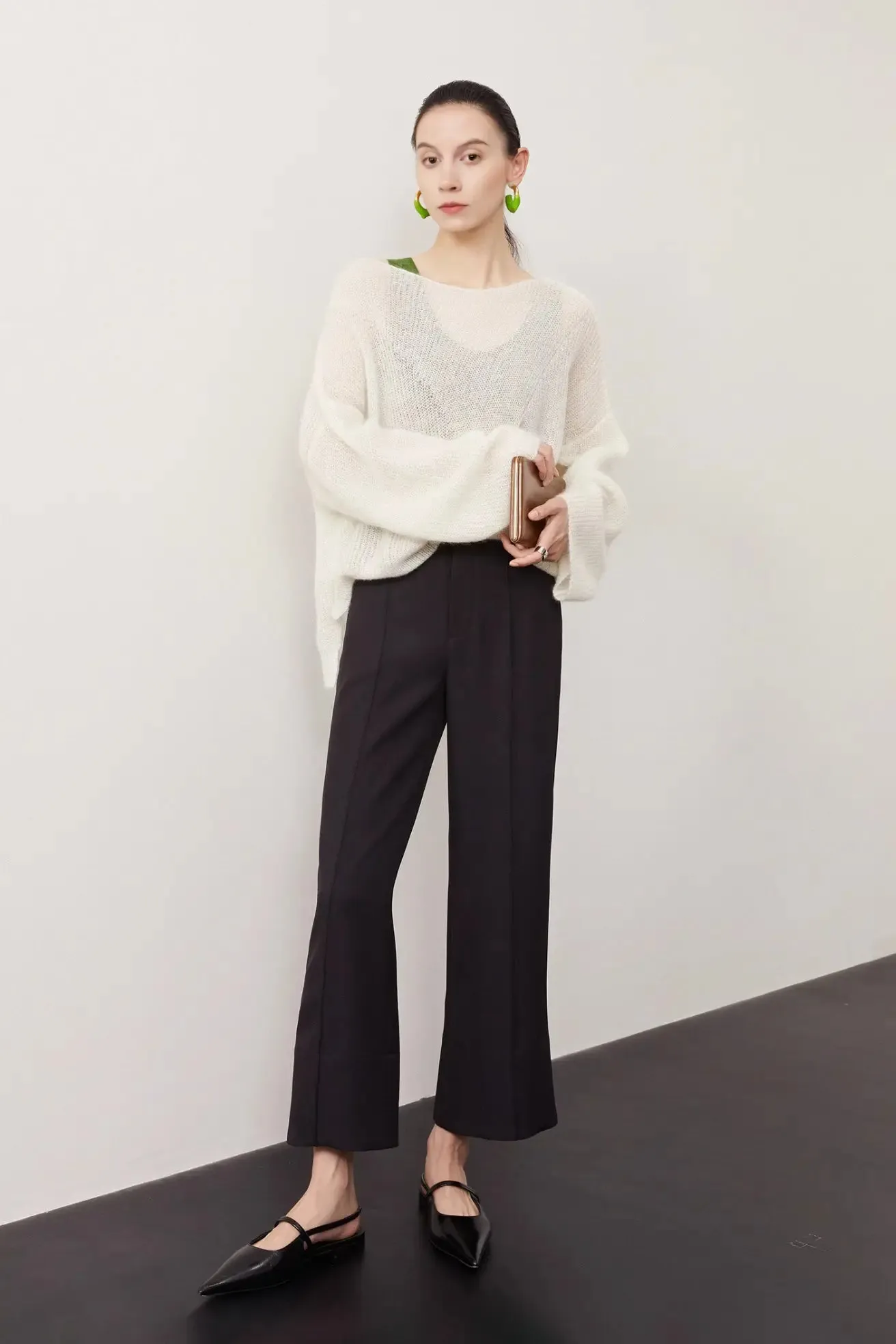 Silk & Wool V-Neck Knit Tank Top