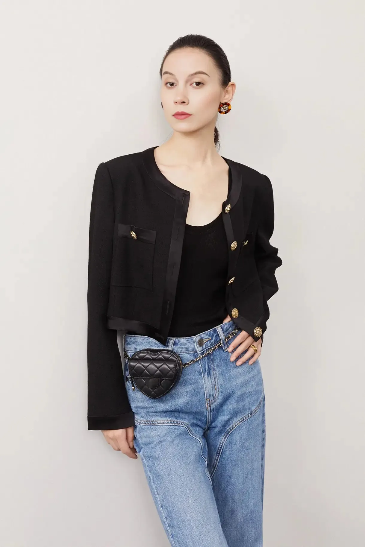 Silk & Wool V-Neck Knit Tank Top