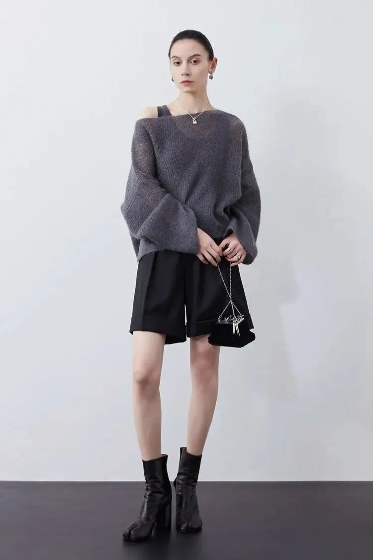 Silk & Wool V-Neck Knit Tank Top