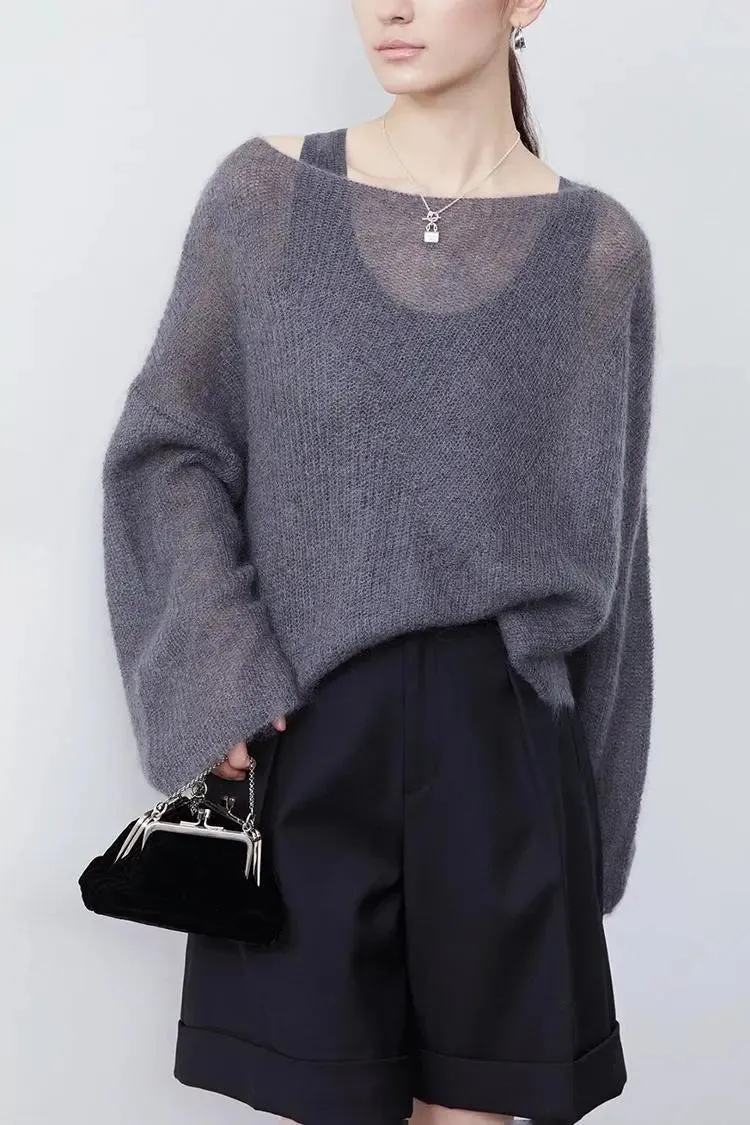 Silk & Wool V-Neck Knit Tank Top