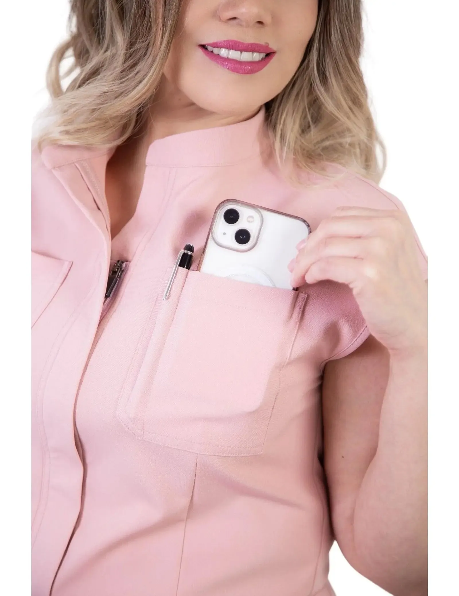 simply-scrubs Women's Unity Jumpsuit - Blushing Pink