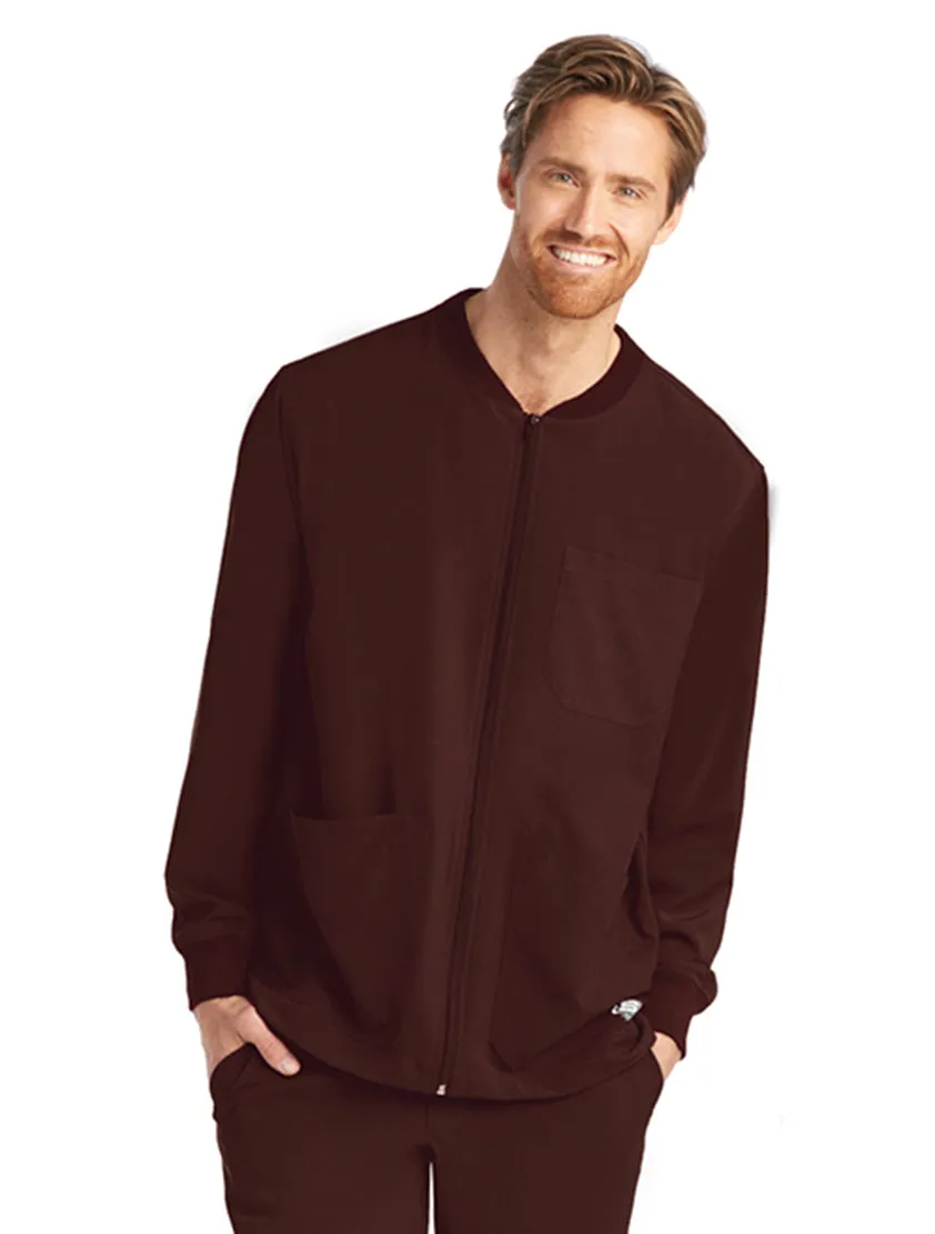 SKECHERS™ by Barco Structure 3-Pocket Crewneck Warmup Scrub Jacket