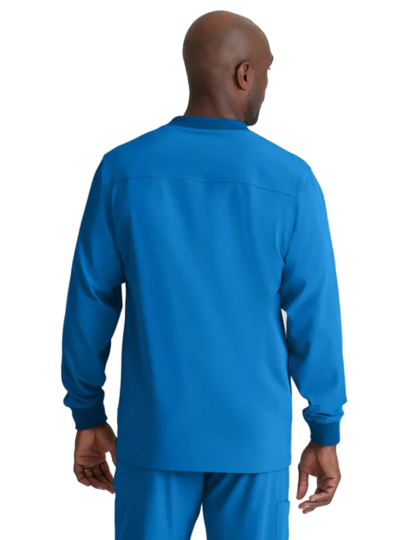 SKECHERS™ by Barco Structure 3-Pocket Crewneck Warmup Scrub Jacket