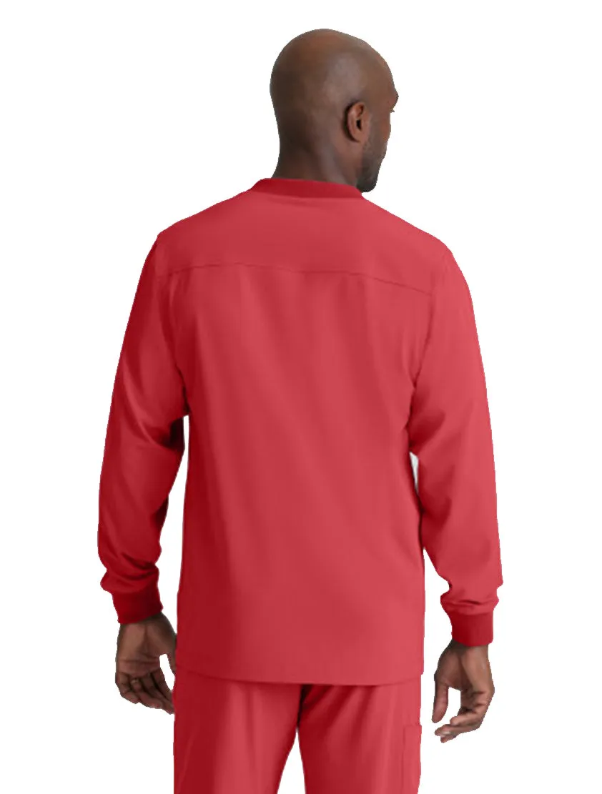 SKECHERS™ by Barco Structure 3-Pocket Crewneck Warmup Scrub Jacket