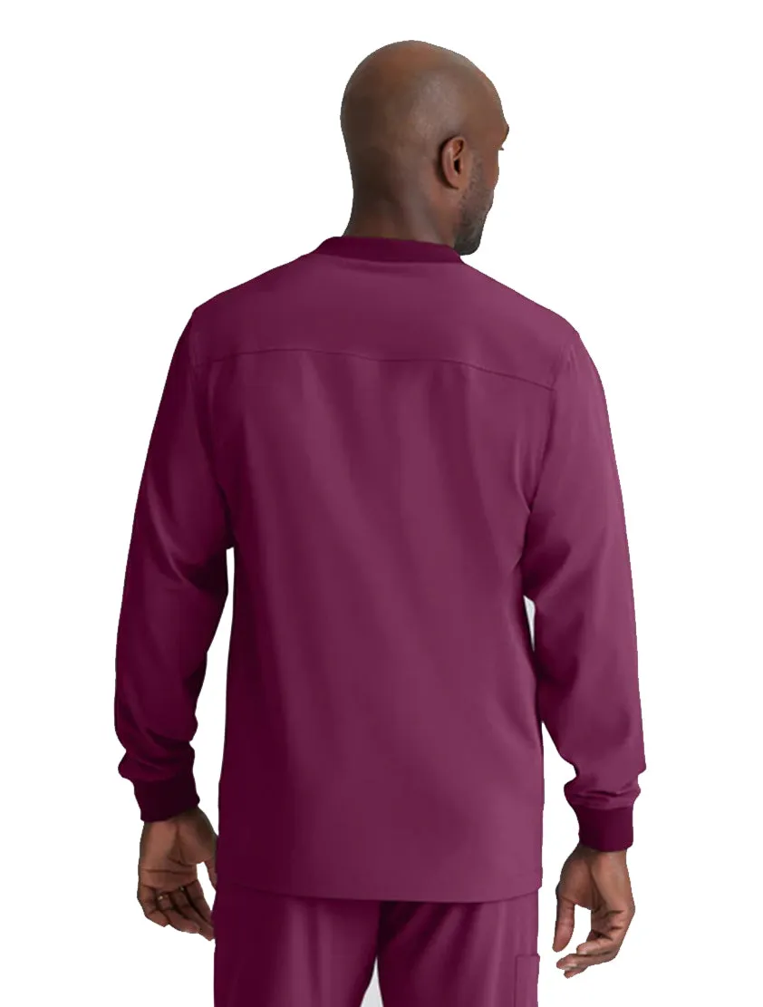 SKECHERS™ by Barco Structure 3-Pocket Crewneck Warmup Scrub Jacket
