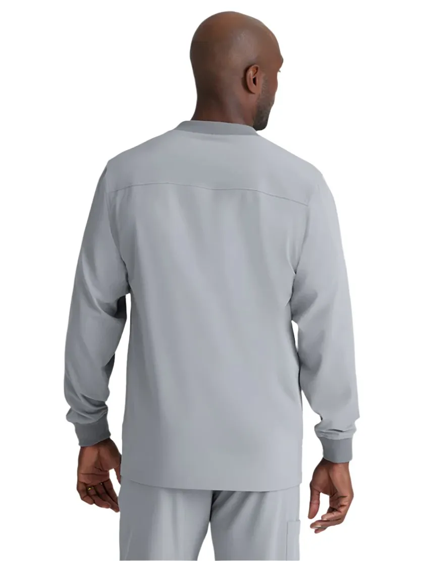 SKECHERS™ by Barco Structure 3-Pocket Crewneck Warmup Scrub Jacket