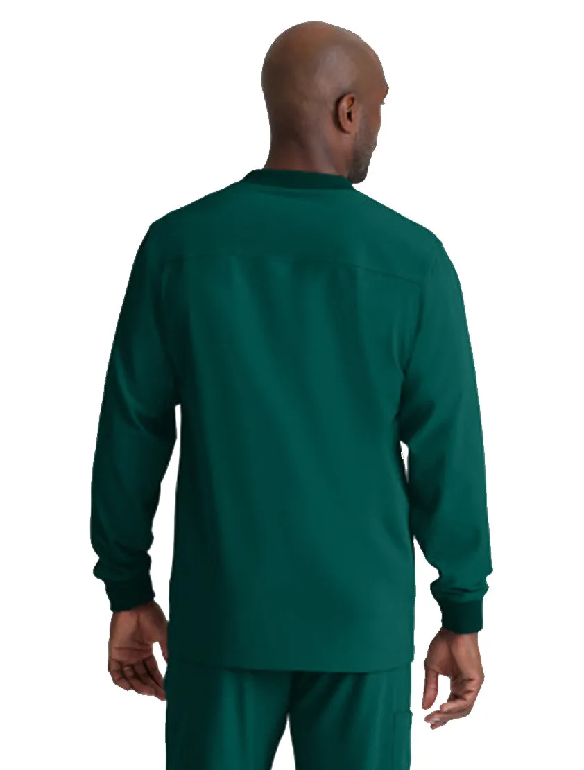 SKECHERS™ by Barco Structure 3-Pocket Crewneck Warmup Scrub Jacket
