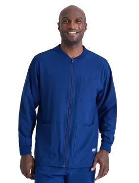 SKECHERS™ by Barco Structure 3-Pocket Crewneck Warmup Scrub Jacket