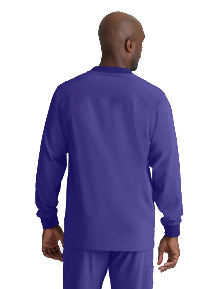 SKECHERS™ by Barco Structure 3-Pocket Crewneck Warmup Scrub Jacket
