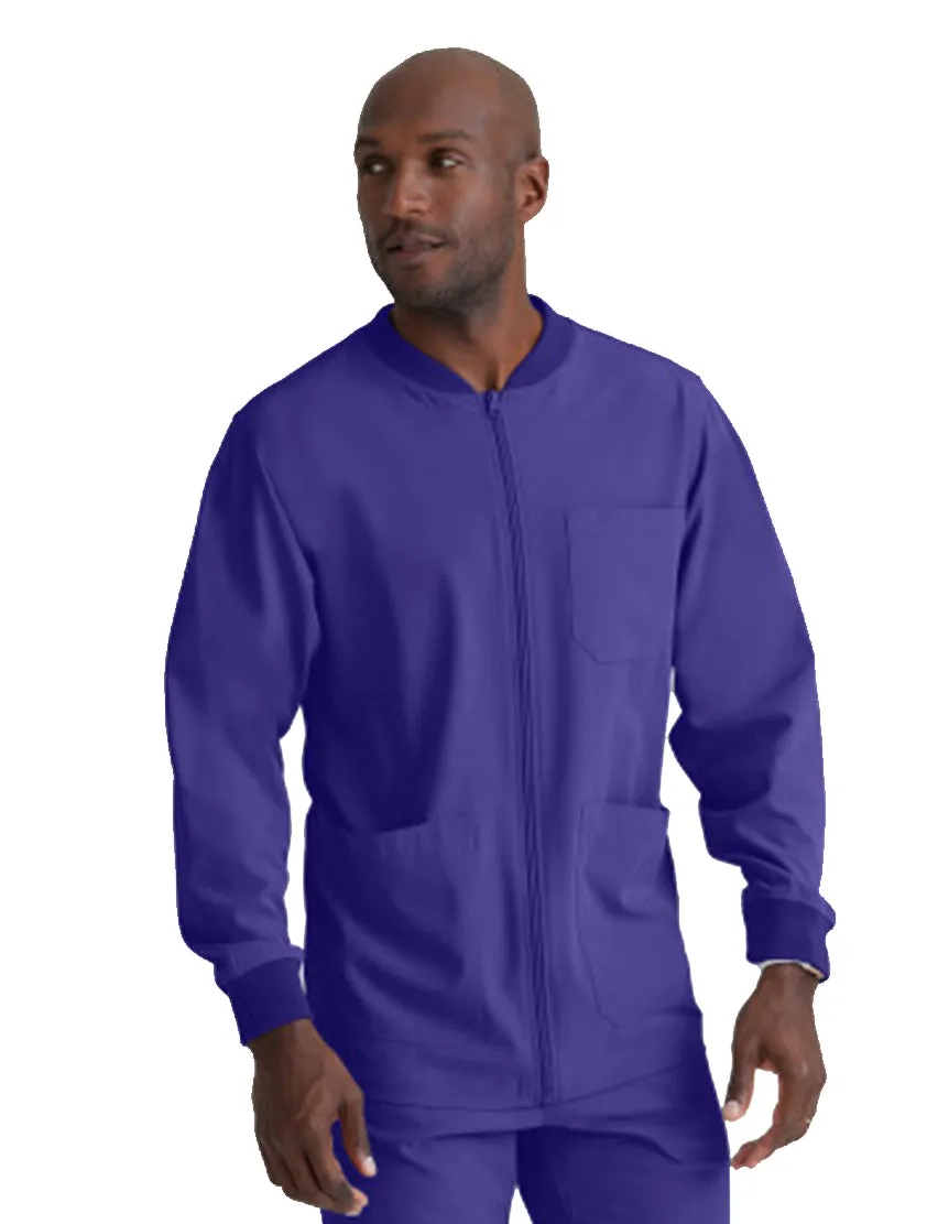 SKECHERS™ by Barco Structure 3-Pocket Crewneck Warmup Scrub Jacket