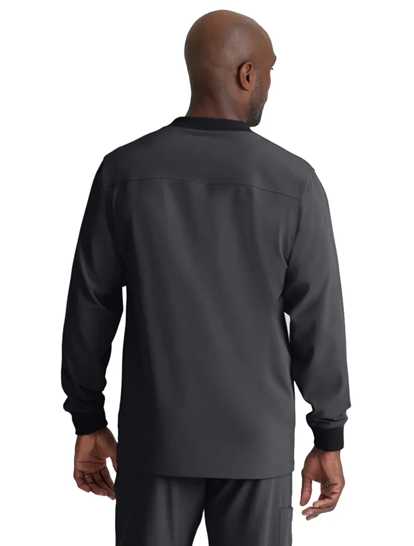 SKECHERS™ by Barco Structure 3-Pocket Crewneck Warmup Scrub Jacket