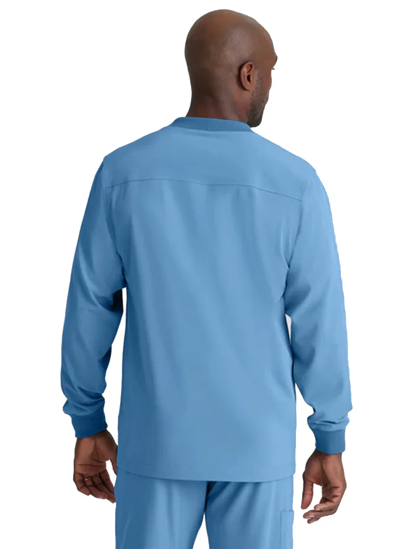 SKECHERS™ by Barco Structure 3-Pocket Crewneck Warmup Scrub Jacket
