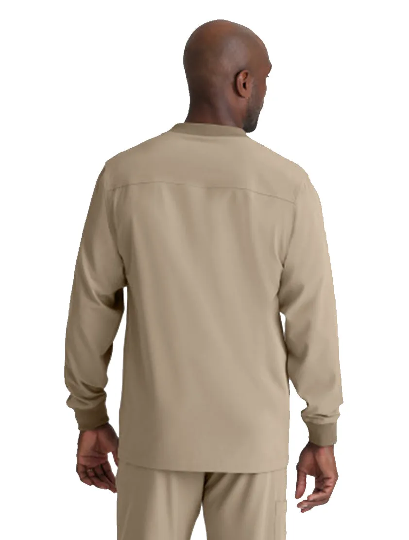 SKECHERS™ by Barco Structure 3-Pocket Crewneck Warmup Scrub Jacket