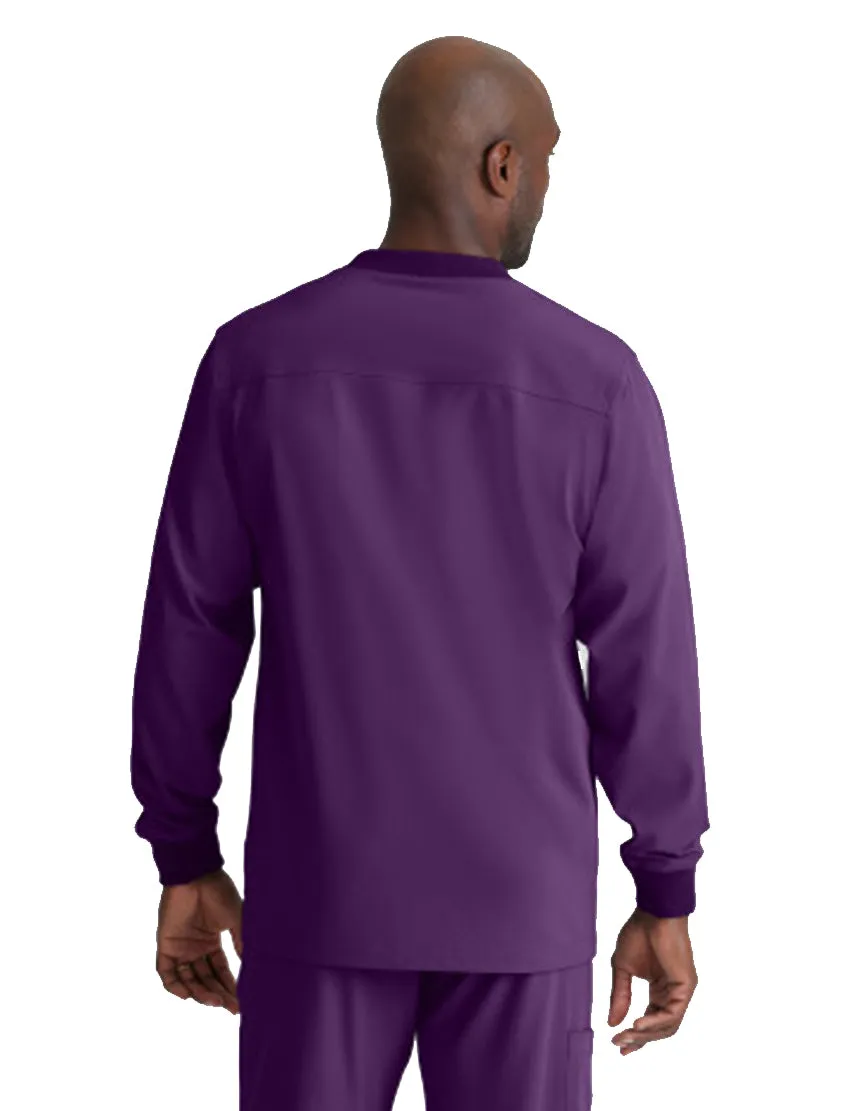 SKECHERS™ by Barco Structure 3-Pocket Crewneck Warmup Scrub Jacket