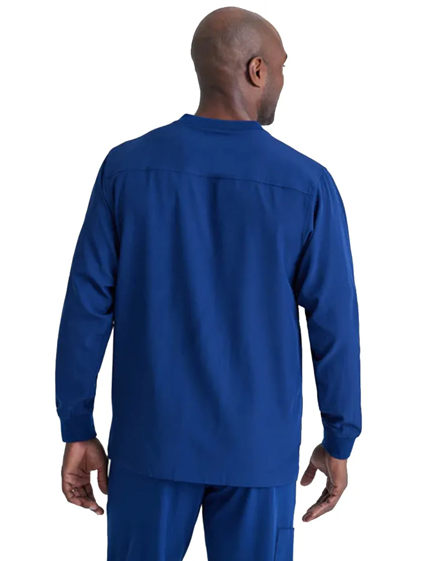 SKECHERS™ by Barco Structure 3-Pocket Crewneck Warmup Scrub Jacket