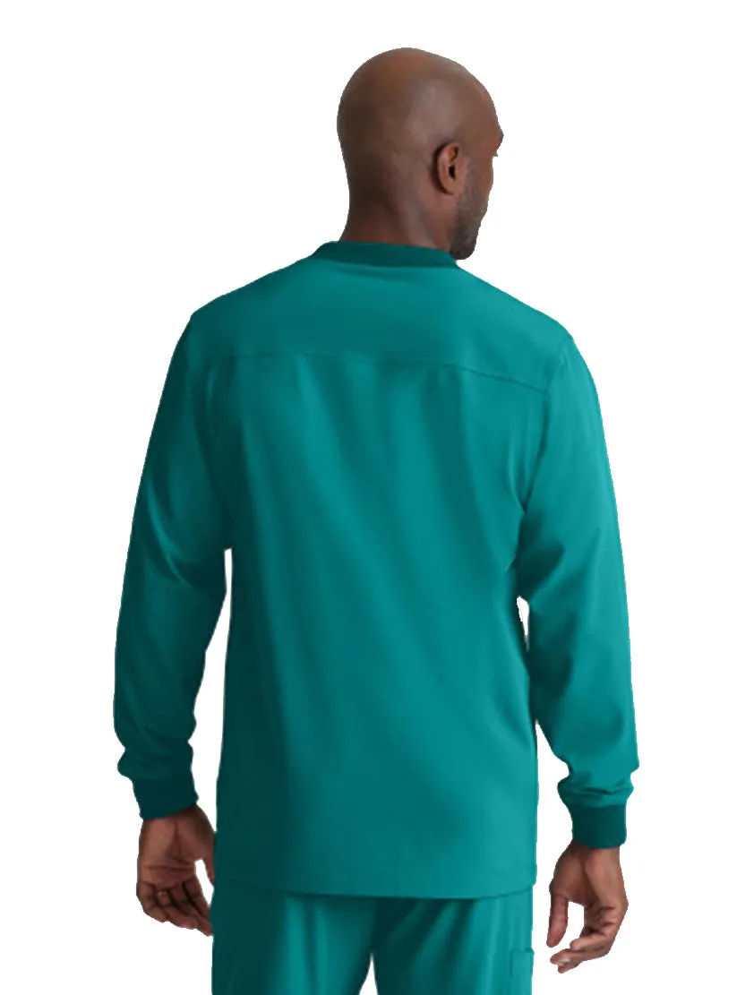 SKECHERS™ by Barco Structure 3-Pocket Crewneck Warmup Scrub Jacket