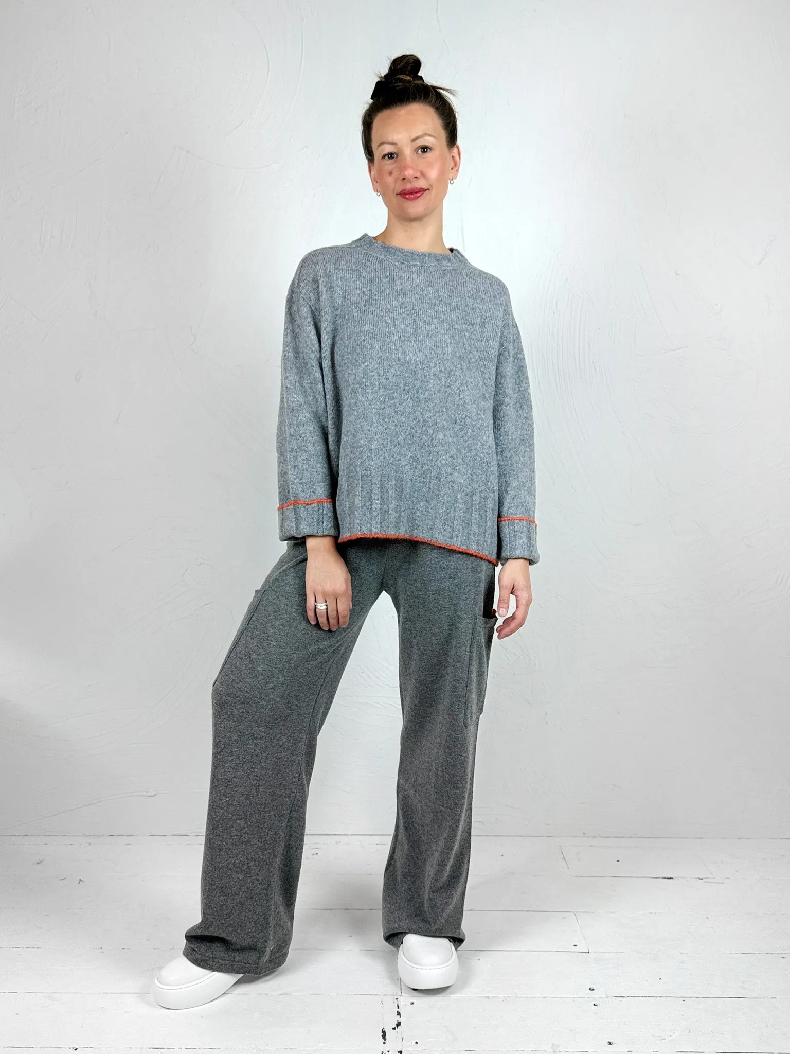 Soraia Contrast Trim Woolly Jumper - 2 Colours