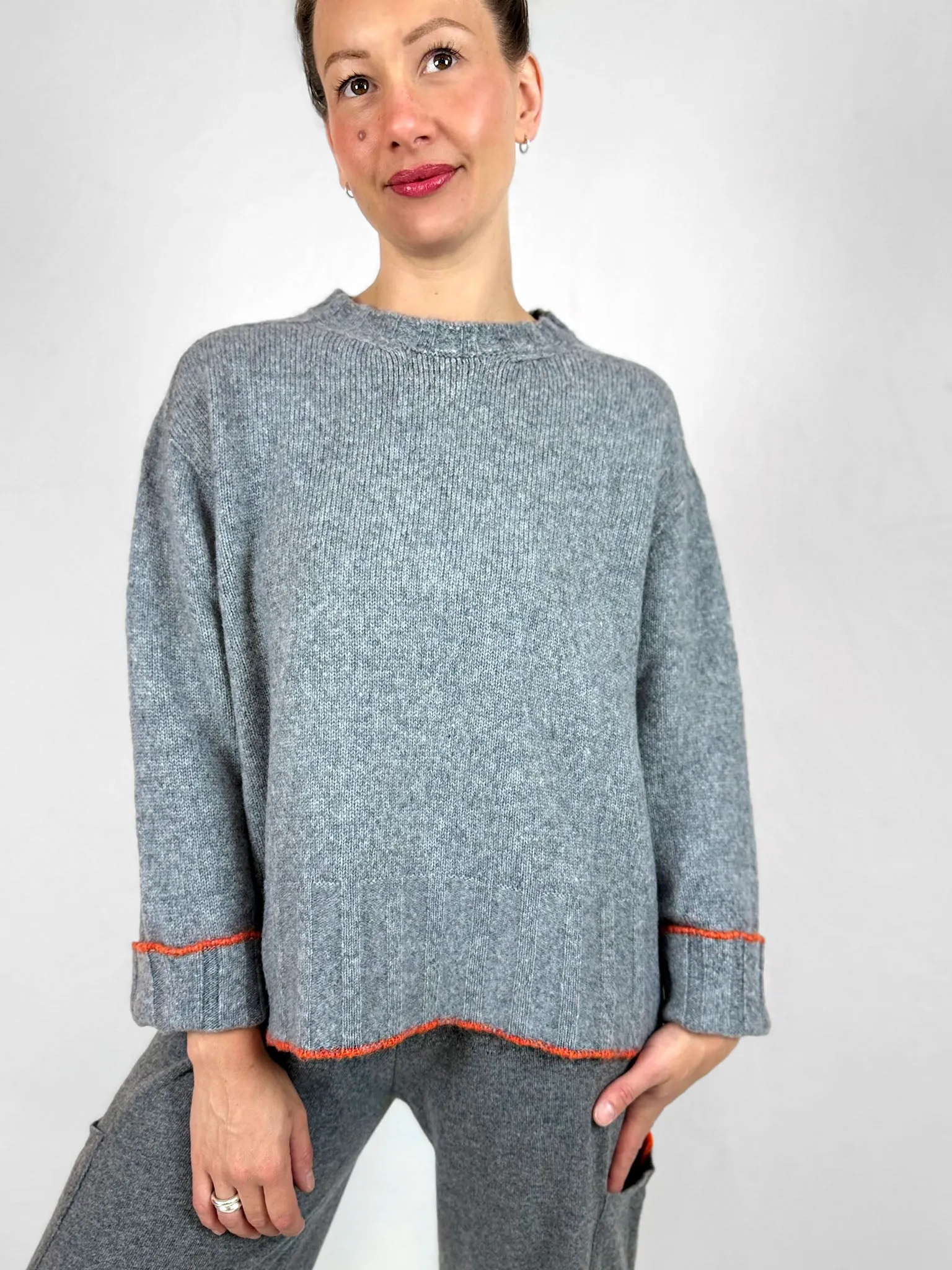 Soraia Contrast Trim Woolly Jumper - 2 Colours